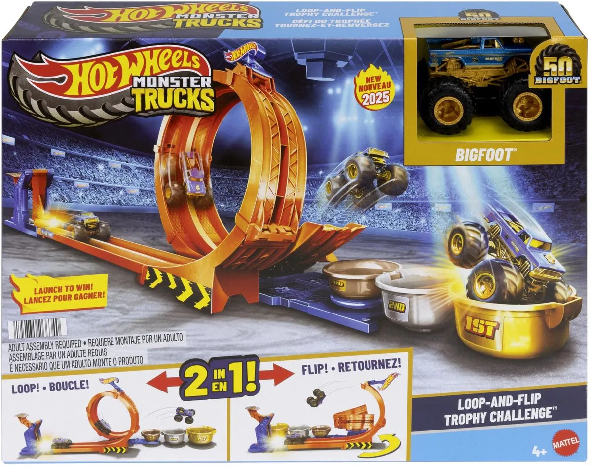 Hot Wheels Monstertrucks Loopen en Draaien Trofee JBX64