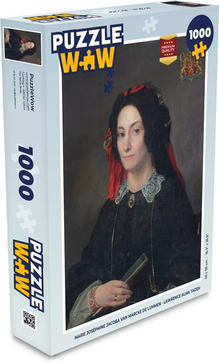 PuzzleWow Legpuzzel Marie Joséphine Jacoba van Marcke de Lummen - 1000 Stuks - Multicolor