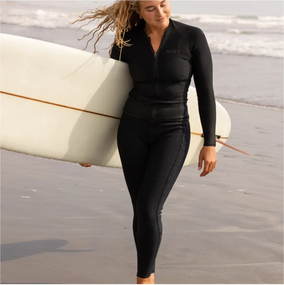 Roxy Dames Swell Series Wetsuit Jacket 1mm - Zwart - afbeelding 4 van 6