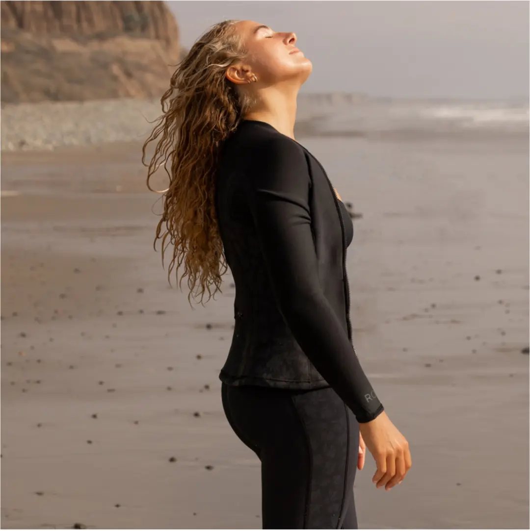Roxy Dames Swell Series Wetsuit Jacket 1mm - Zwart - afbeelding 3 van 6