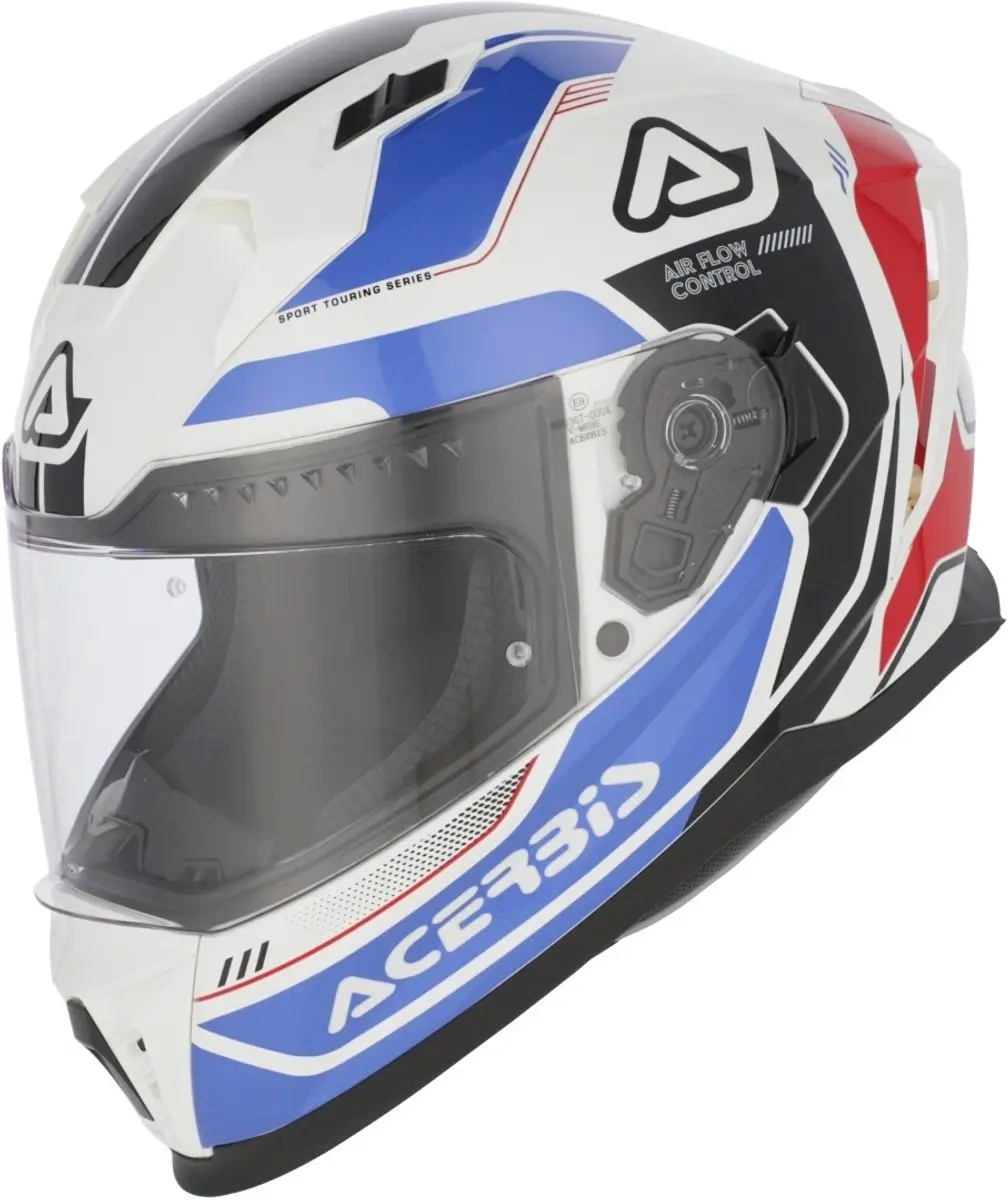 Acerbis X-Way Graphic Logo Wit Blauw Systeemhelm
