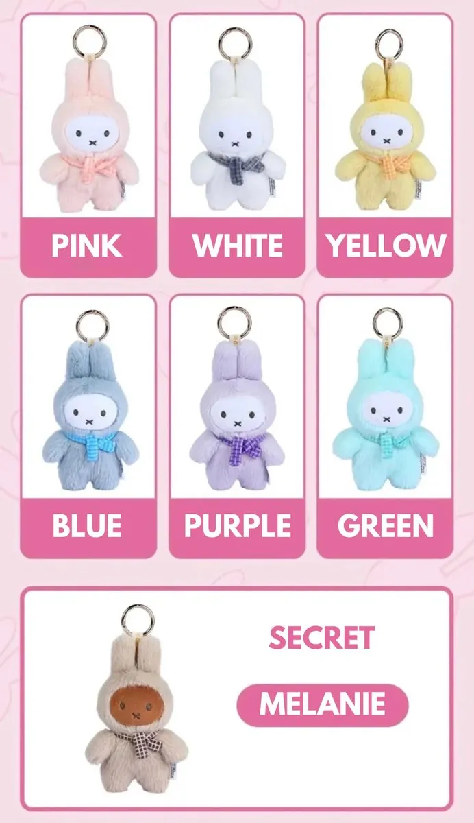Nijntje Miffy Macaron Keychain - Blindbox 6 Stuks