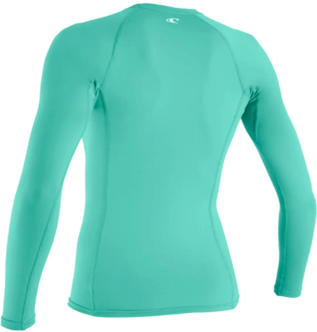 O'Neill Basic Skins Dames Rashguard Lange Mouwen - XL - Groen - afbeelding 2 van 6