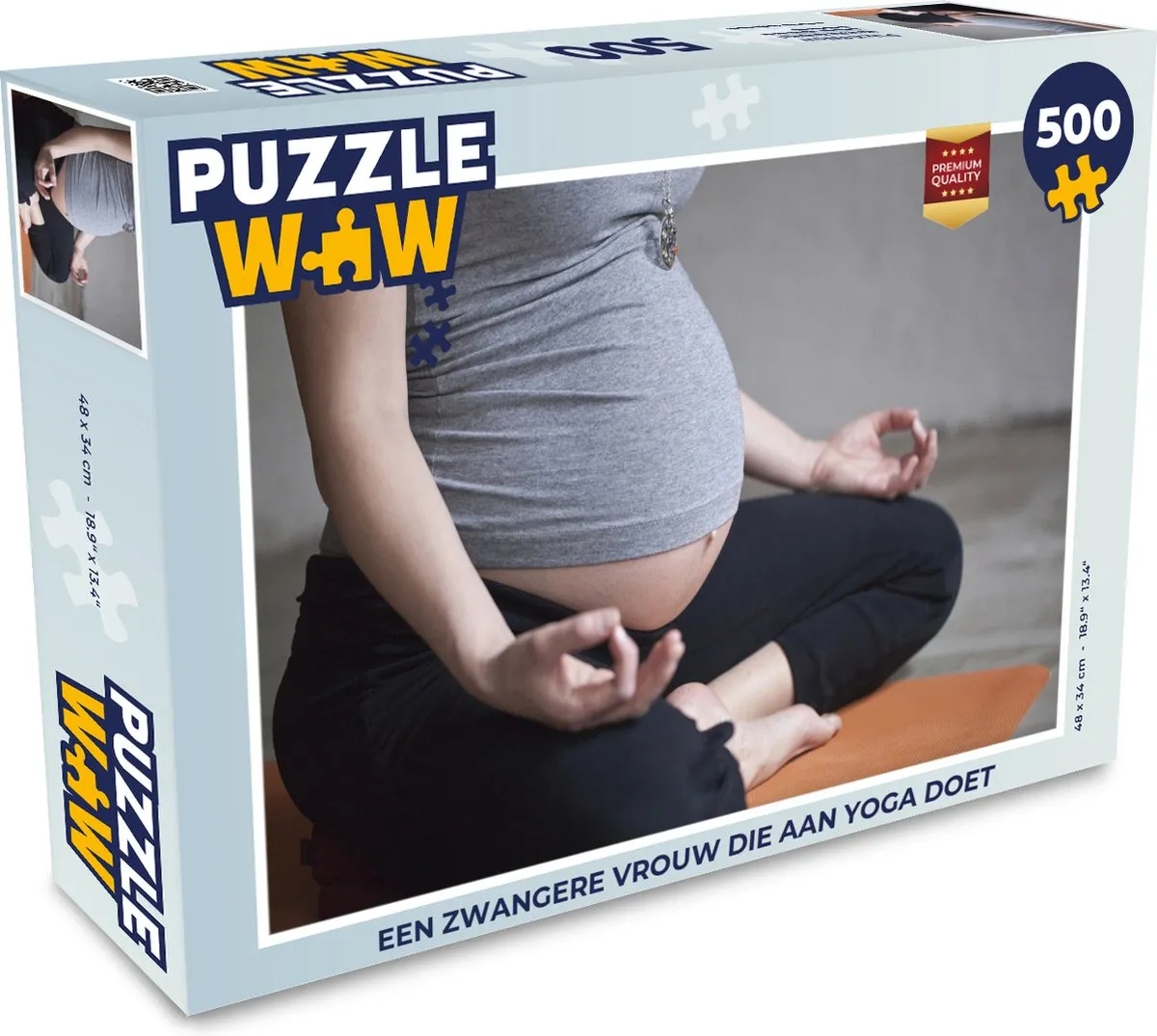 PuzzleWow Yoga Zwangere Vrouw Legpuzzel 500 Stuks
