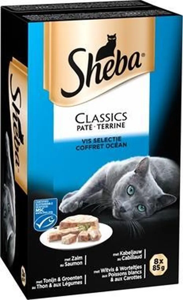 Sheba Classic Pate Vis multipack 4*8*85g