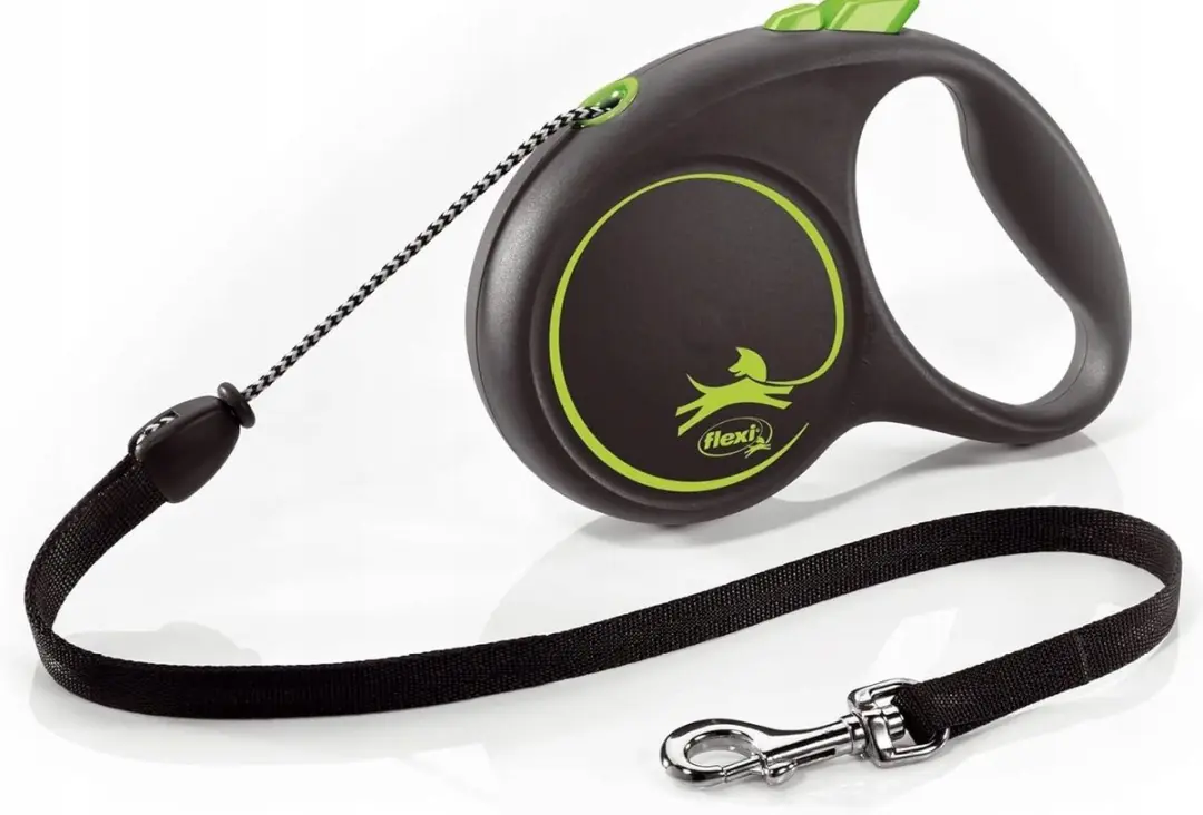 Flexi Black Design M Automatische Lijn 5m Groen (max 20kg)