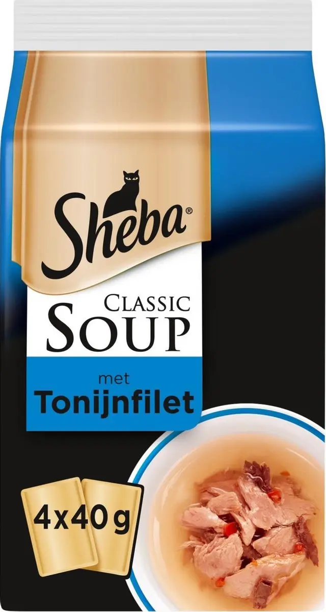 Sheba Soups Tonijn Multipack 4 x 40 gr