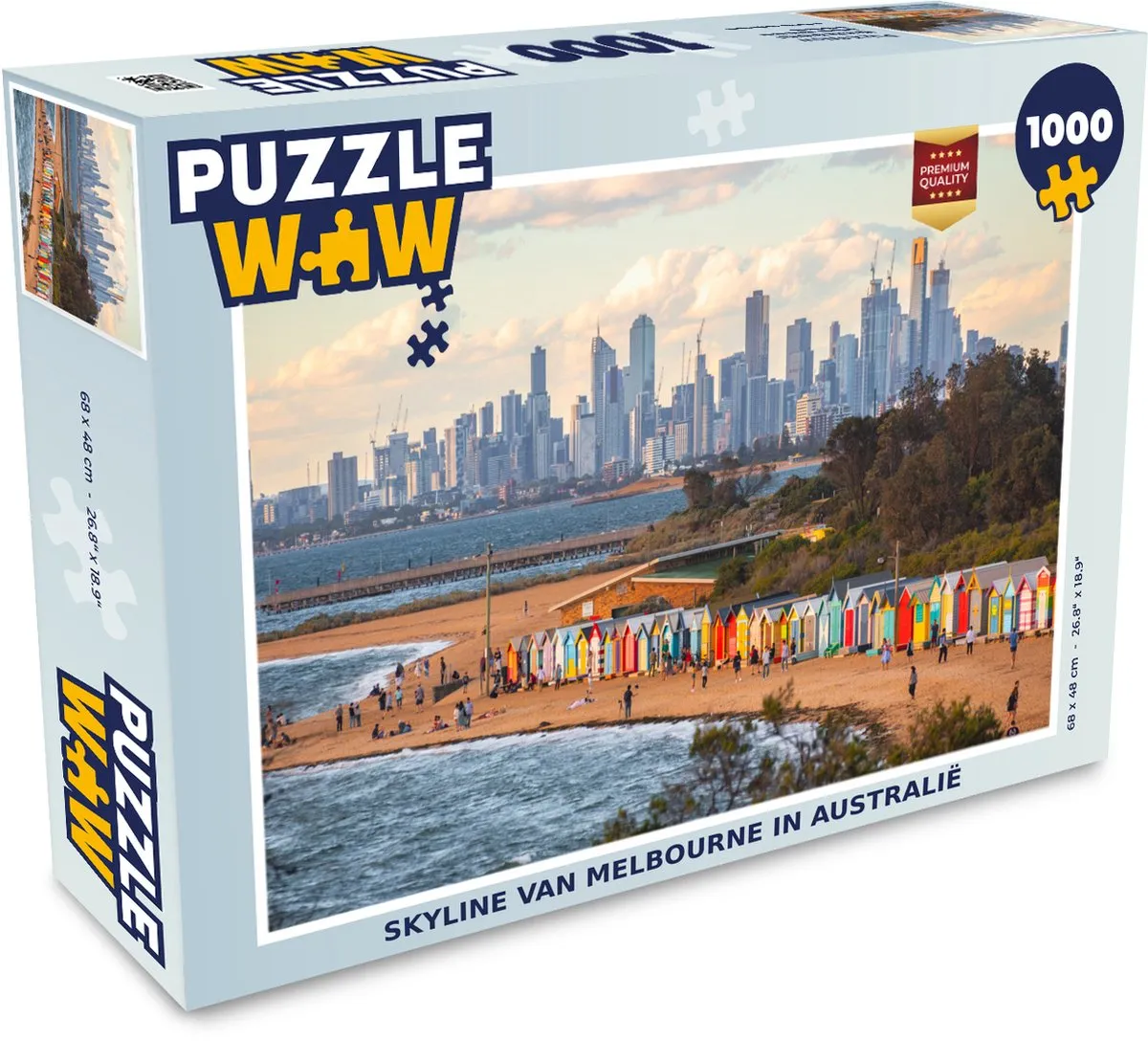 PuzzleWow Skyline Melbourne Legpuzzel 1000 Stuks