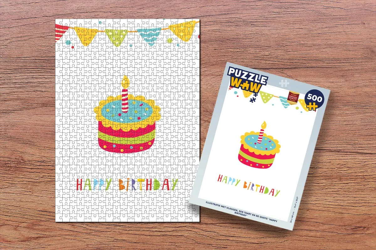 PuzzleWow Legpuzzel 500 Stuks Multicolor - Happy Birthday