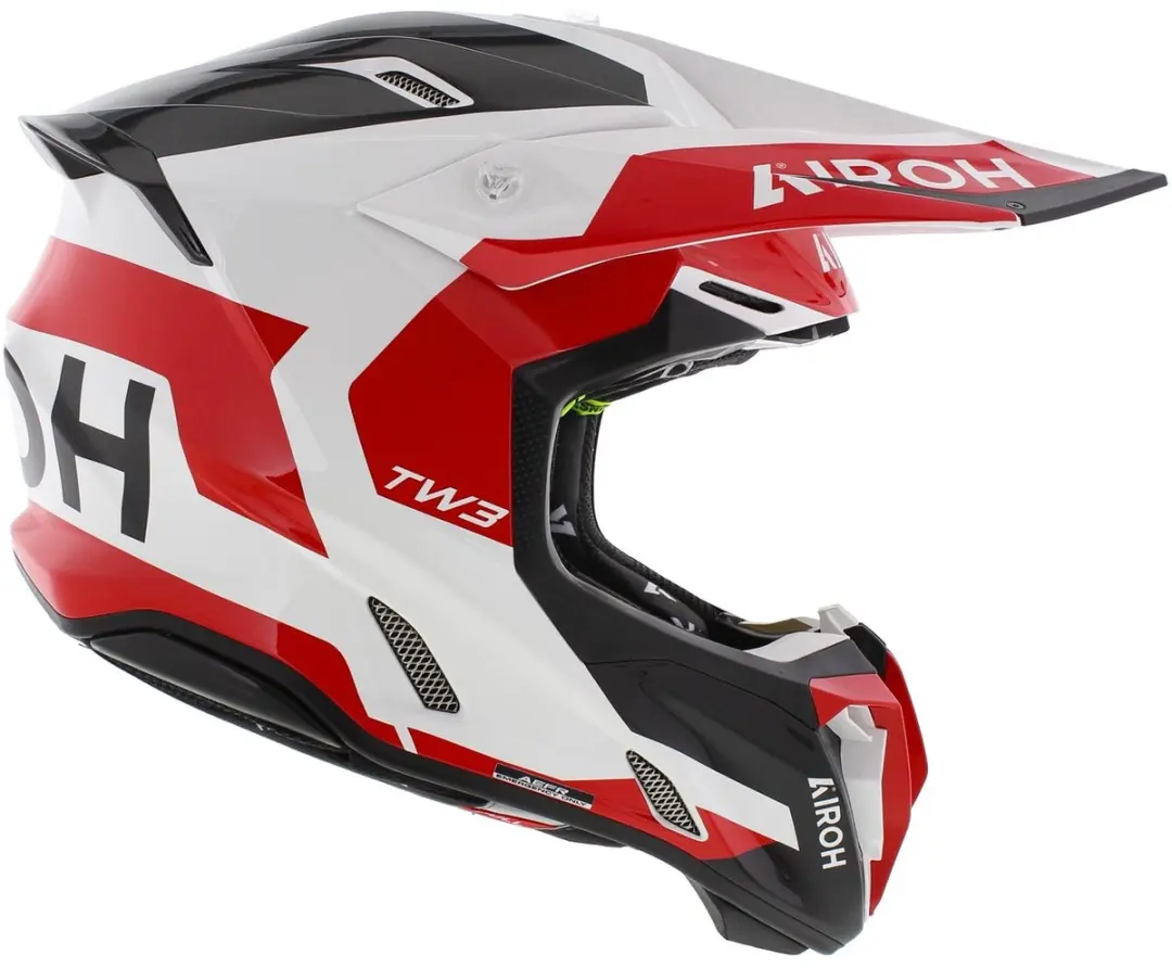 Airoh Twist 3 Fancy Motocrosshelm XXL - Wit/Zwart/Rood - afbeelding 3 van 6