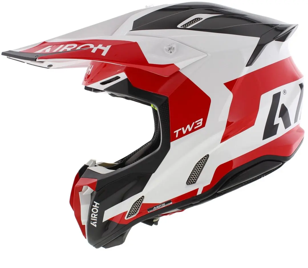 Airoh Twist 3 Fancy Motocrosshelm XXL - Wit/Zwart/Rood - afbeelding 5 van 6
