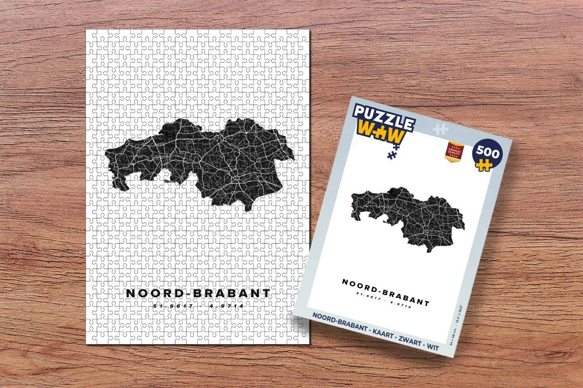 PuzzleWow Noord-Brabant Legpuzzel 500 Stuks - Multicolor