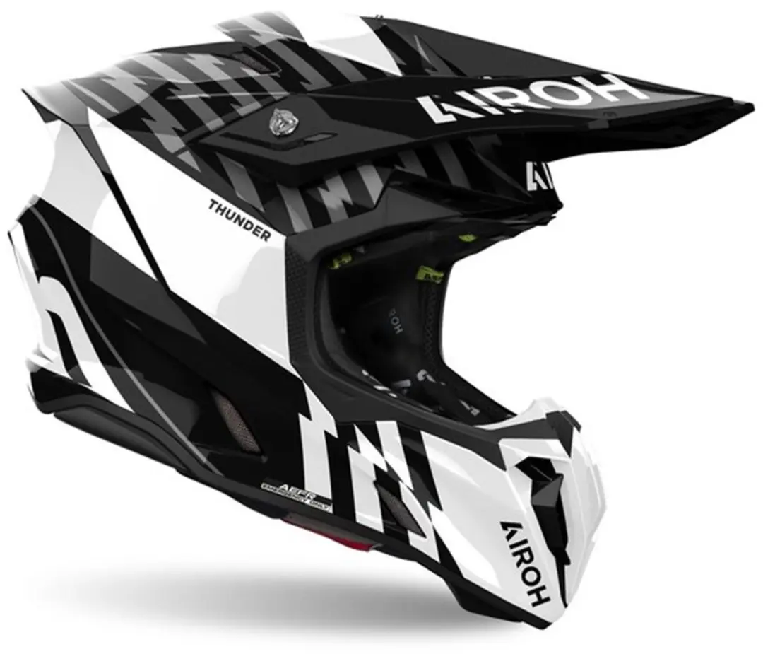 Airoh Twist 3 Thunder Zwart Wit Offroad Helm