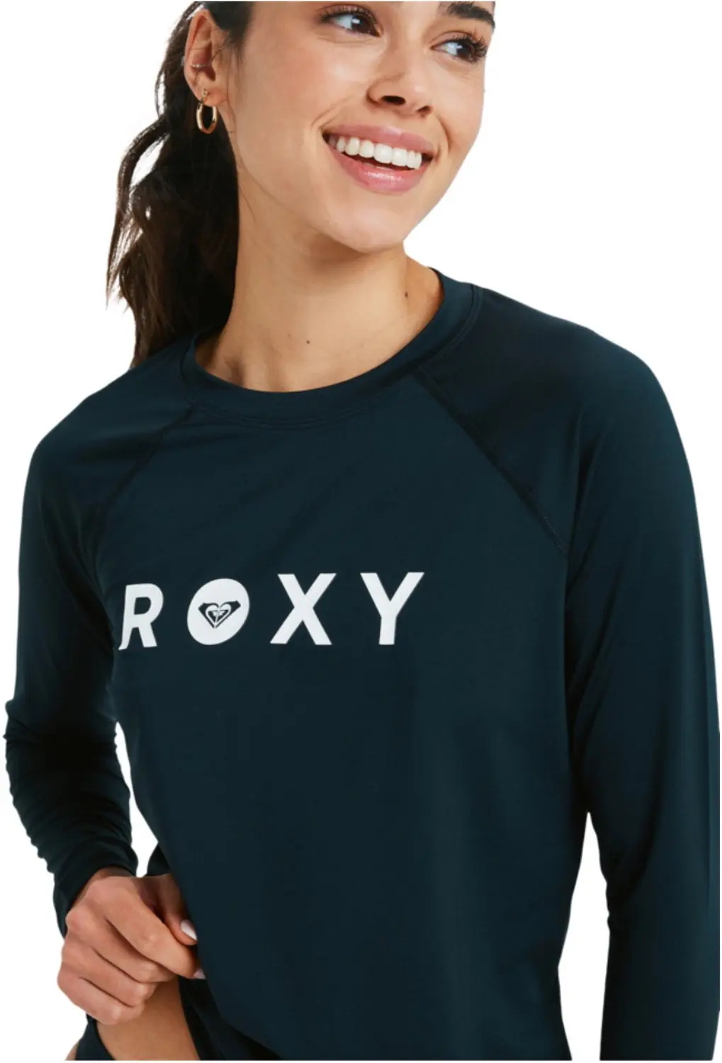 Roxy Dames Basis Long Sleeve Lycra Vest - Anthracite - afbeelding 2 van 6
