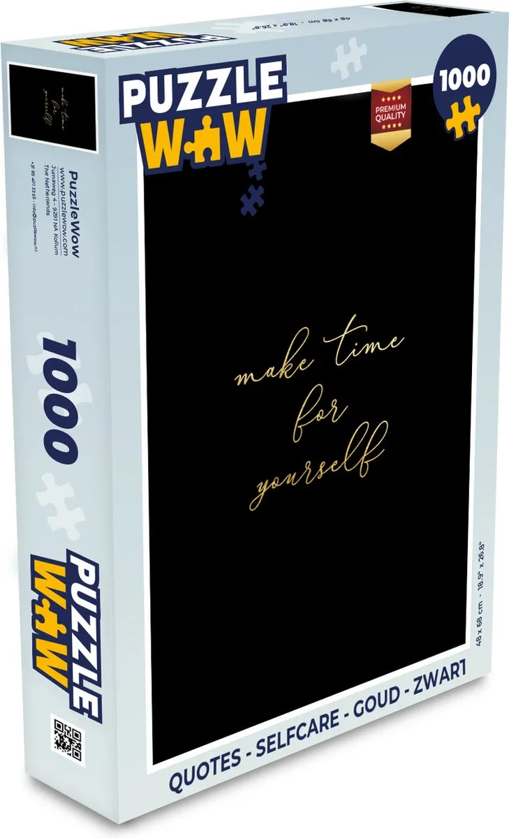 PuzzleWow Quotes Selfcare Legpuzzel 1000 Stuks