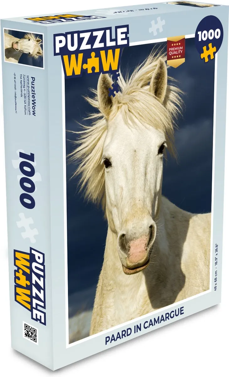 PuzzleWow Paard in Camargue Legpuzzel 1000 Stuks - Multicolor