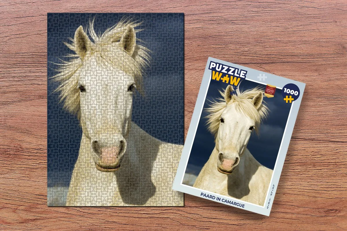 PuzzleWow Paard in Camargue Legpuzzel 1000 Stuks - Multicolor