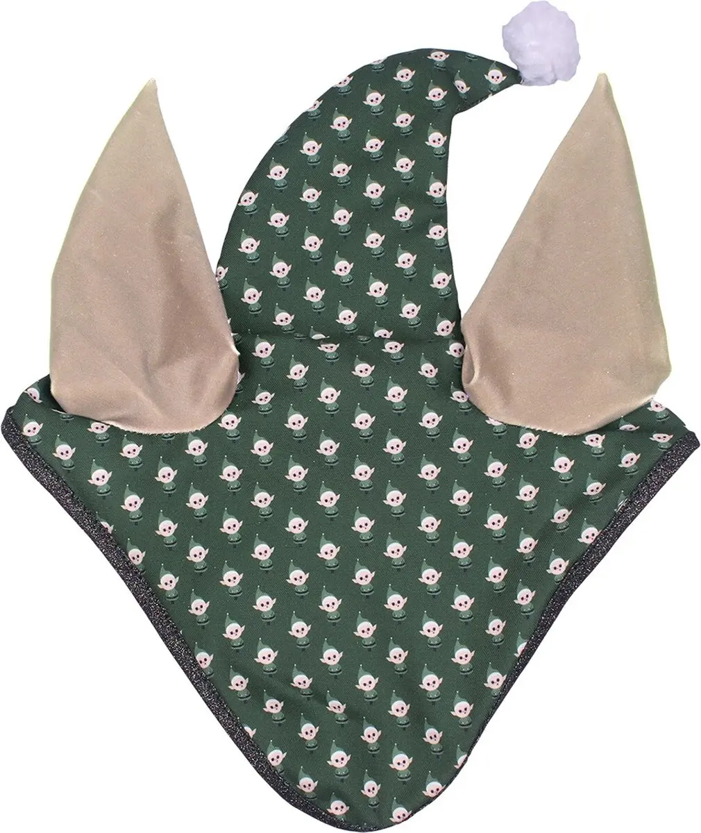 QHP Kerst Elf Oornetje Pony - Groen - afbeelding 4 van 4