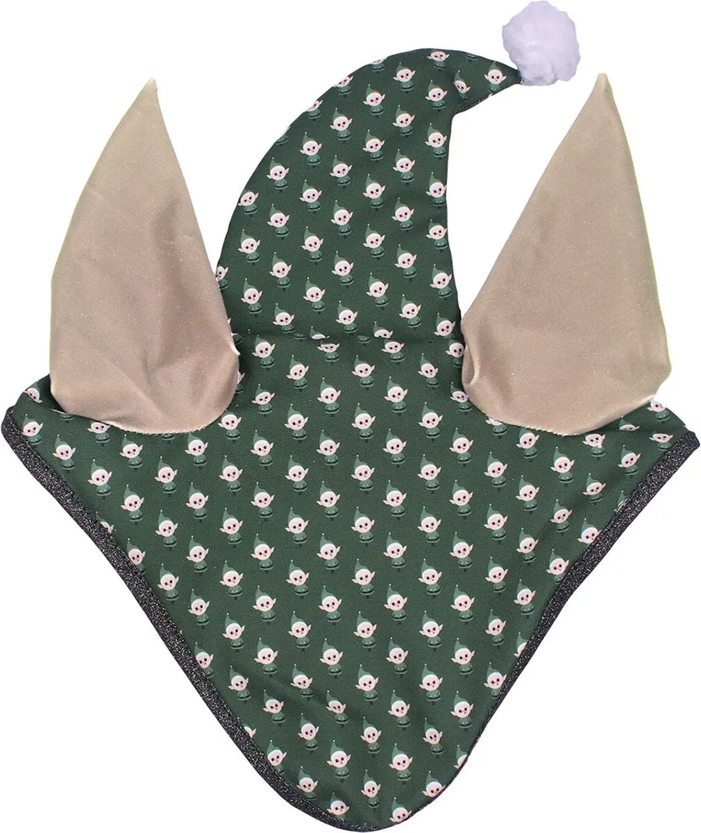 QHP Kerst Elf Oornetje Pony - Groen - afbeelding 3 van 4