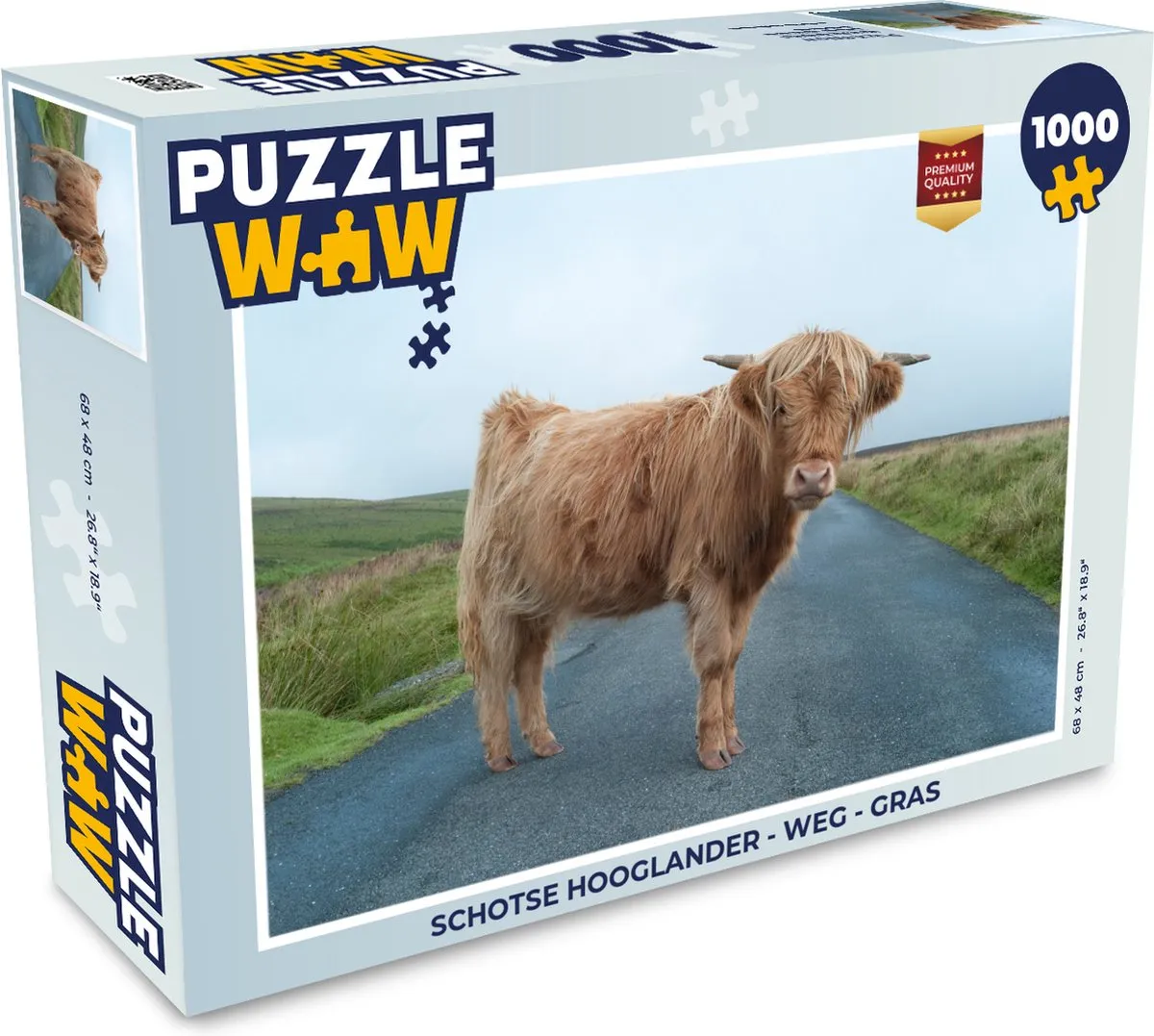 PuzzleWow Schotse Hooglander Legpuzzel 1000 Stuks