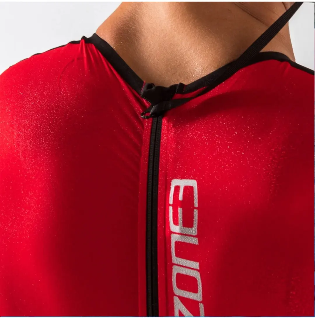 Zone3 Heren Streamline Shorty Swim - Zwart/Rood - afbeelding 2 van 6