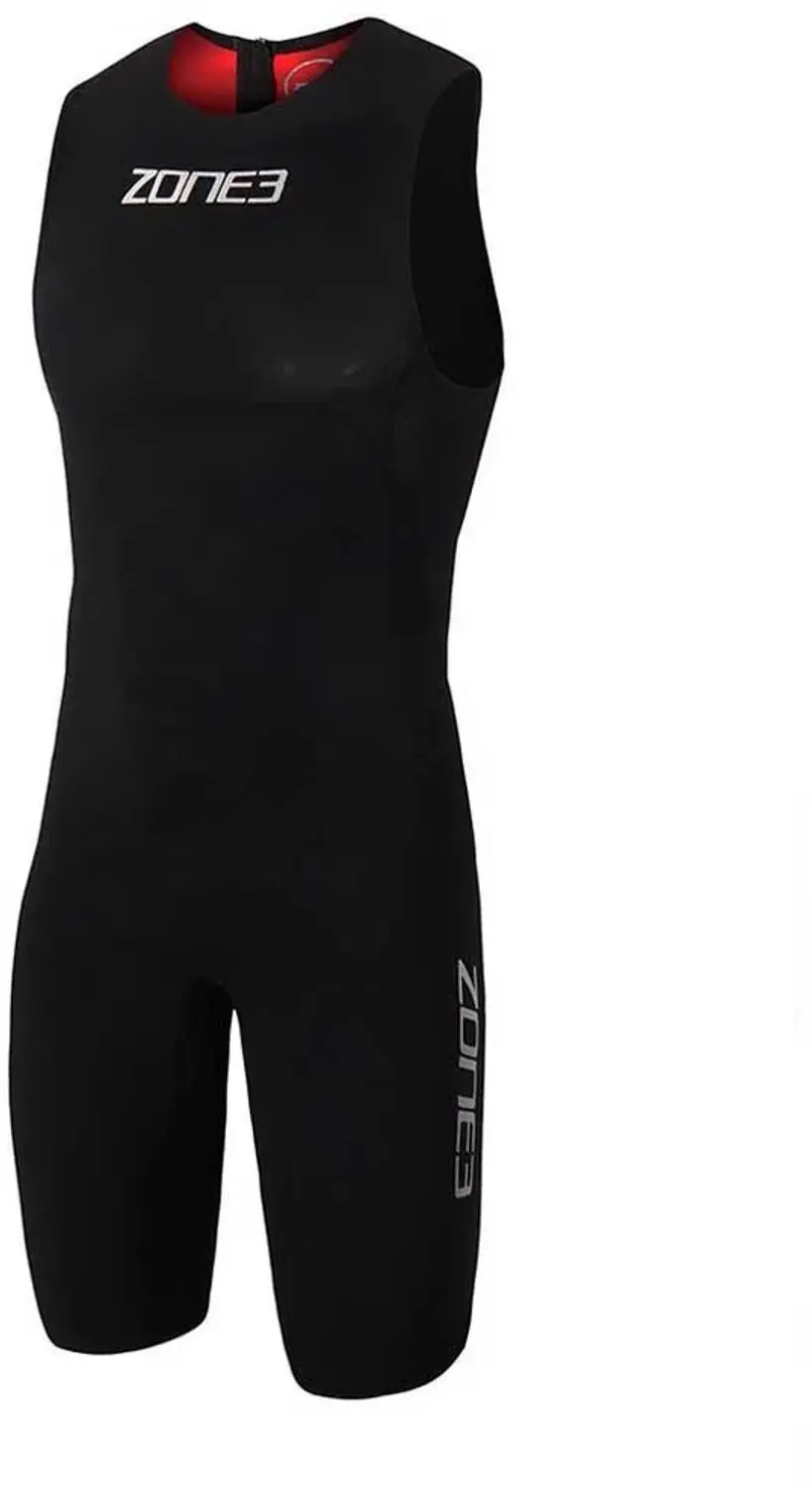 Zone3 Heren Streamline Shorty Swim - Zwart/Rood - afbeelding 5 van 6