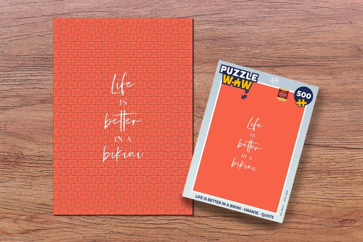 PuzzleWow Life is better in a bikini Legpuzzel 500 Stuks - Multicolor