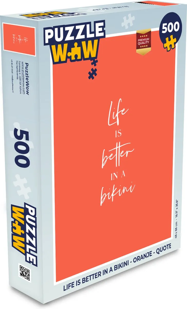 PuzzleWow Life is better in a bikini Legpuzzel 500 Stuks