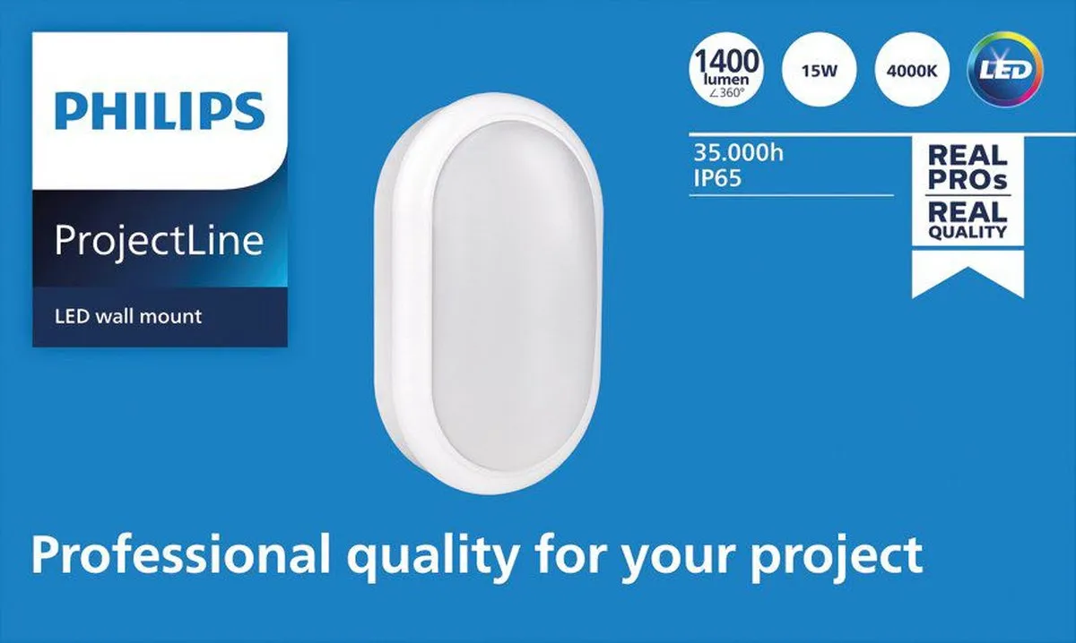 Philips ProjectLine Wandlamp 1400lm - Wit licht