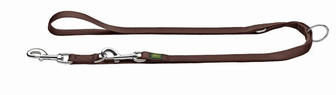 Hunter Verstelbare Nylon Hondensnoer Bruin 200cm