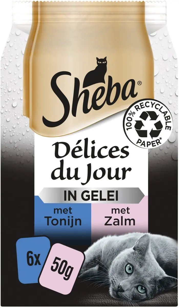 Sheba Delice Dujour Vis Gelei Multipack 6 x 50 gr