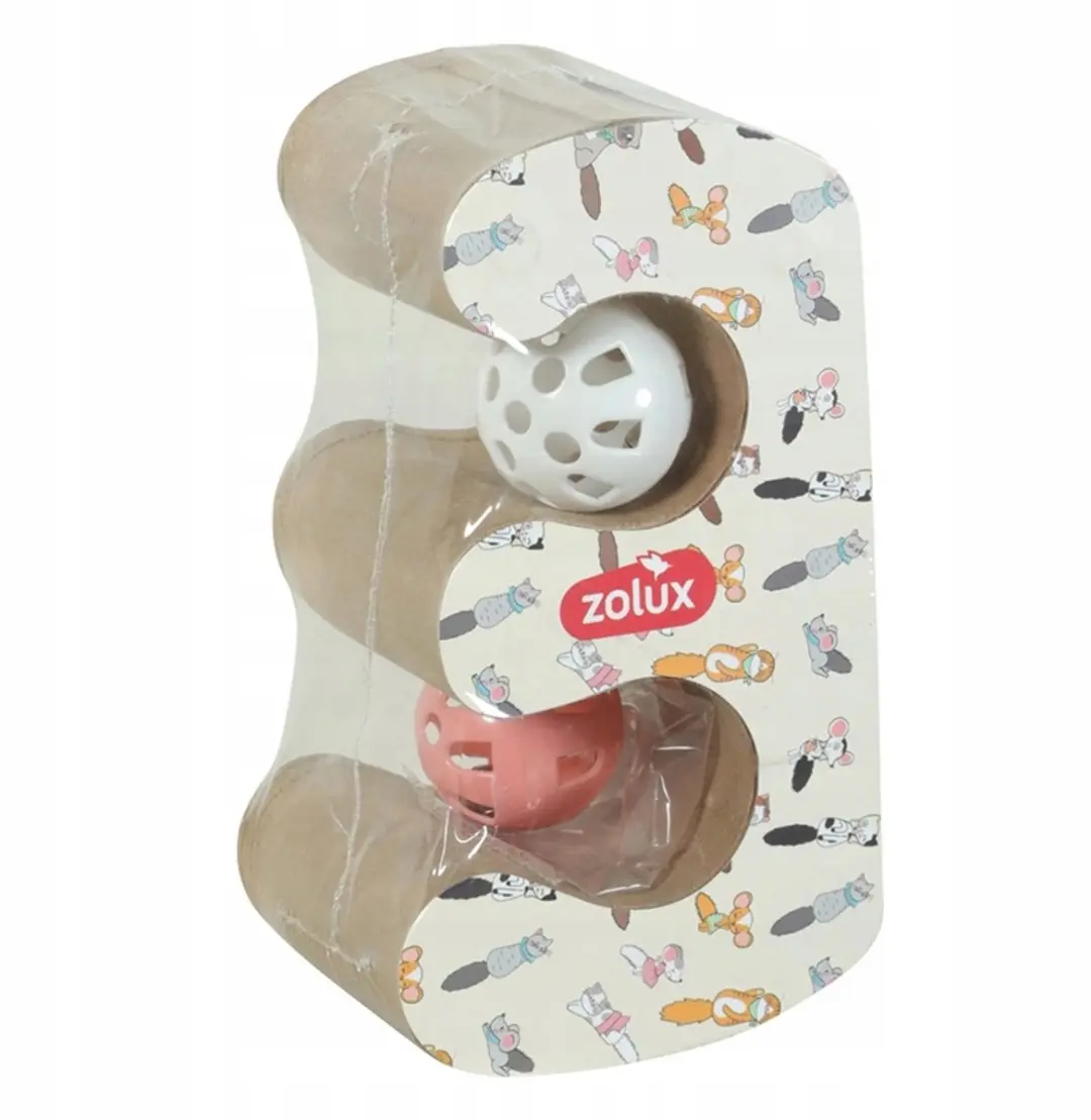 ZOLUX Chatouille Dubbele Kattenkrabpaal met Ballen & Kattenkruid