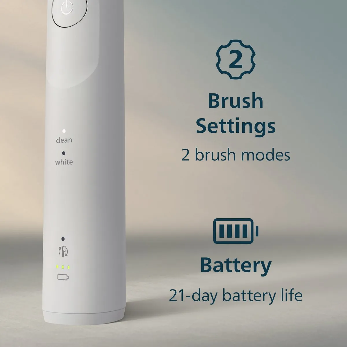Philips Sonicare 5500 Series HX7119/02 Elektrische Tandenborstel - 2 Stuks - Wit/Zwart - afbeelding 6 van 6