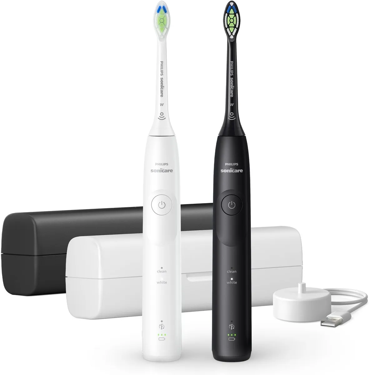 Philips Sonicare 5500 Series HX7119/02 Elektrische Tandenborstel - 2 Stuks - Wit/Zwart