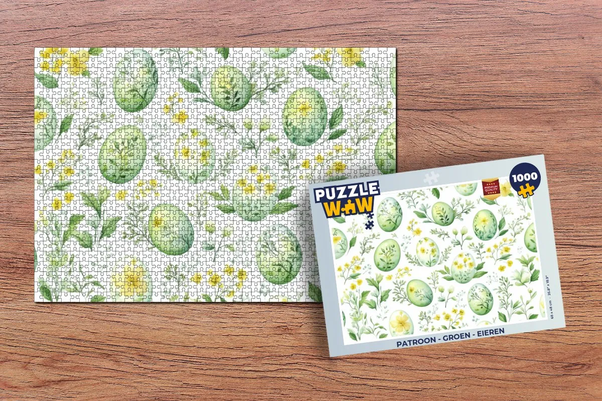 PuzzleWow Pasen Legpuzzel 1000 Stuks - Groen