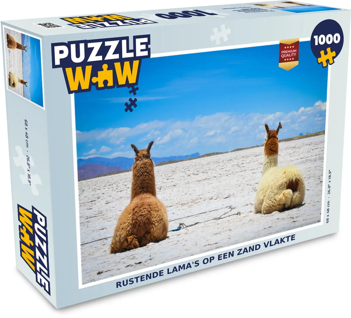 PuzzleWow Dieren Zand Legpuzzel 1000 Stuks