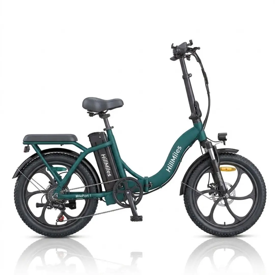 HillMiles MilePort 1 Vouwbare E-bike 20×3.0 Fatband, 25km/h, Shimano 7 versnell