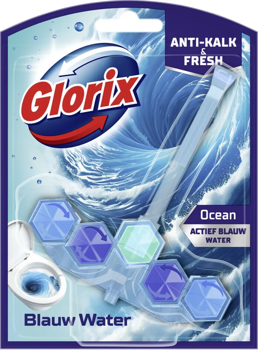 Glorix Toiletblok Blauw Ocean - afbeelding 4 van 5