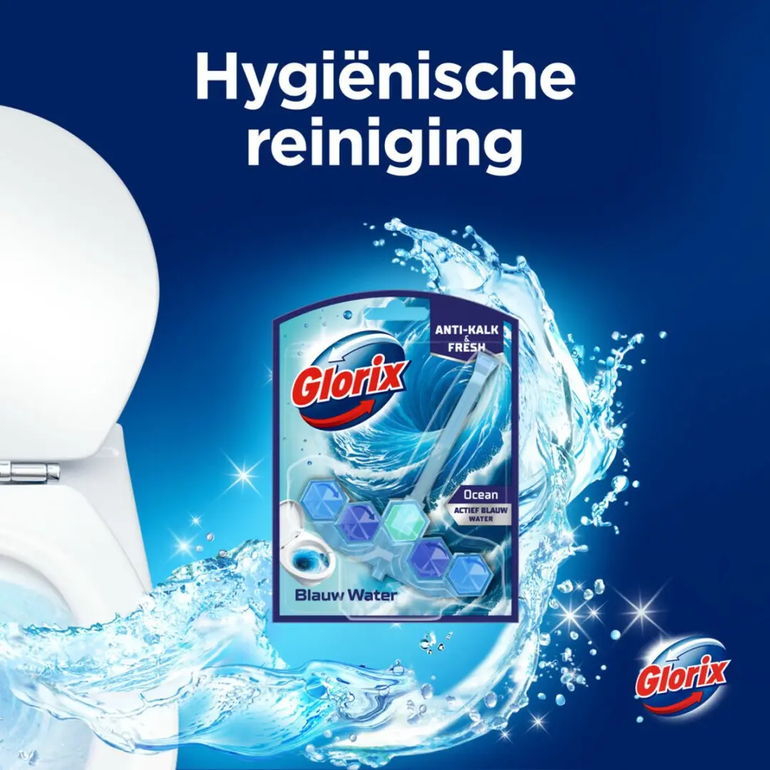 Glorix Toiletblok Blauw Ocean - afbeelding 3 van 5