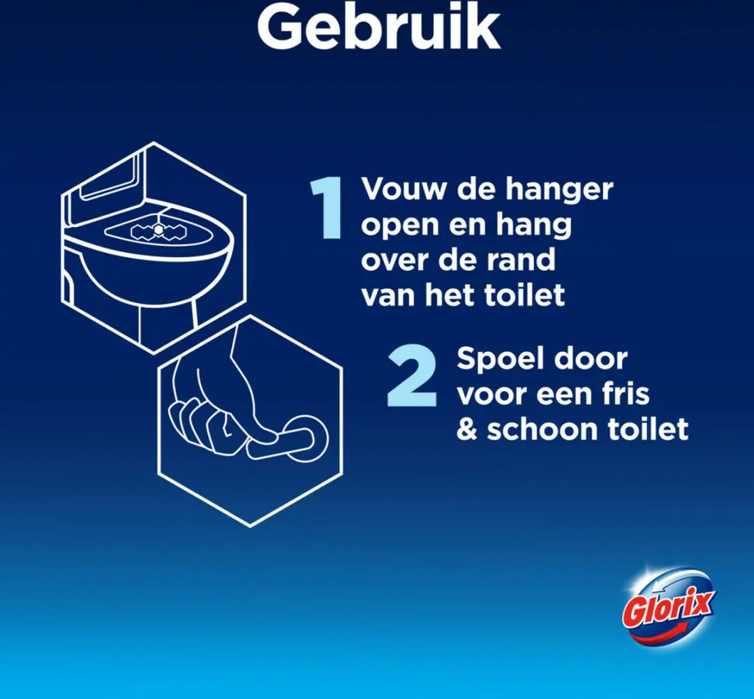 Glorix Toiletblok Blauw Ocean - afbeelding 2 van 5