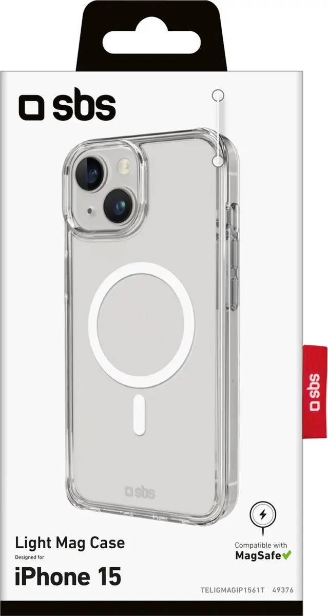 SBS TELIGMAGIP1561T iPhone Hoes Transparant - MagSafe - afbeelding 2 van 4