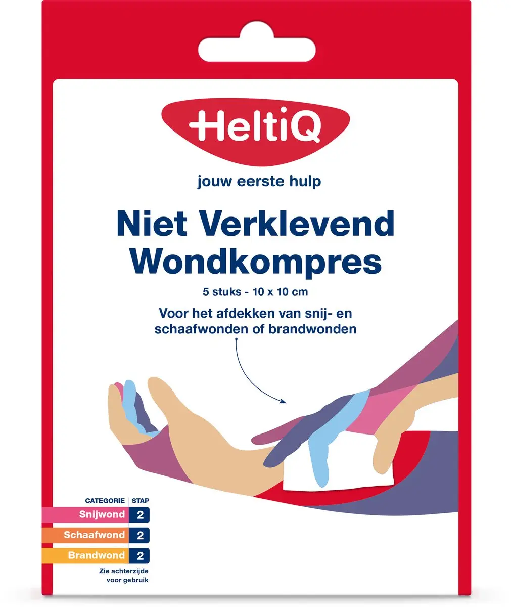 Heltiq Wondkompres 10x10cm - 5 Stuks - afbeelding 4 van 4