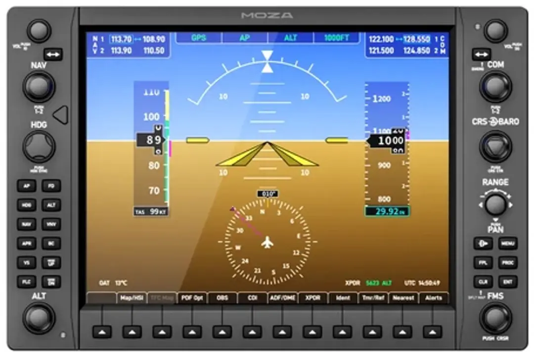 MOZA MGX1000 Instrumentenpaneel - 10,4" IPS - Garmin G1000 - afbeelding 4 van 4