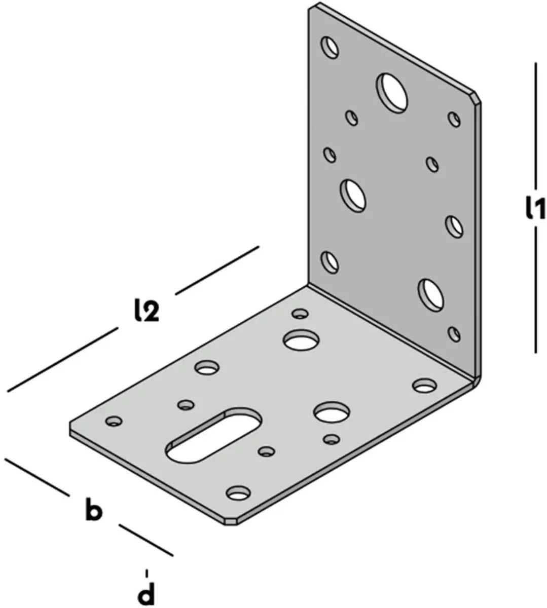 GB Hoekanker Verzinkt 90x90mm - afbeelding 2 van 6