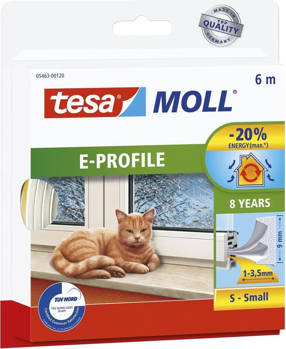 Tesa Moll Tochtstrip 05463 E Profiel 9mmx6m