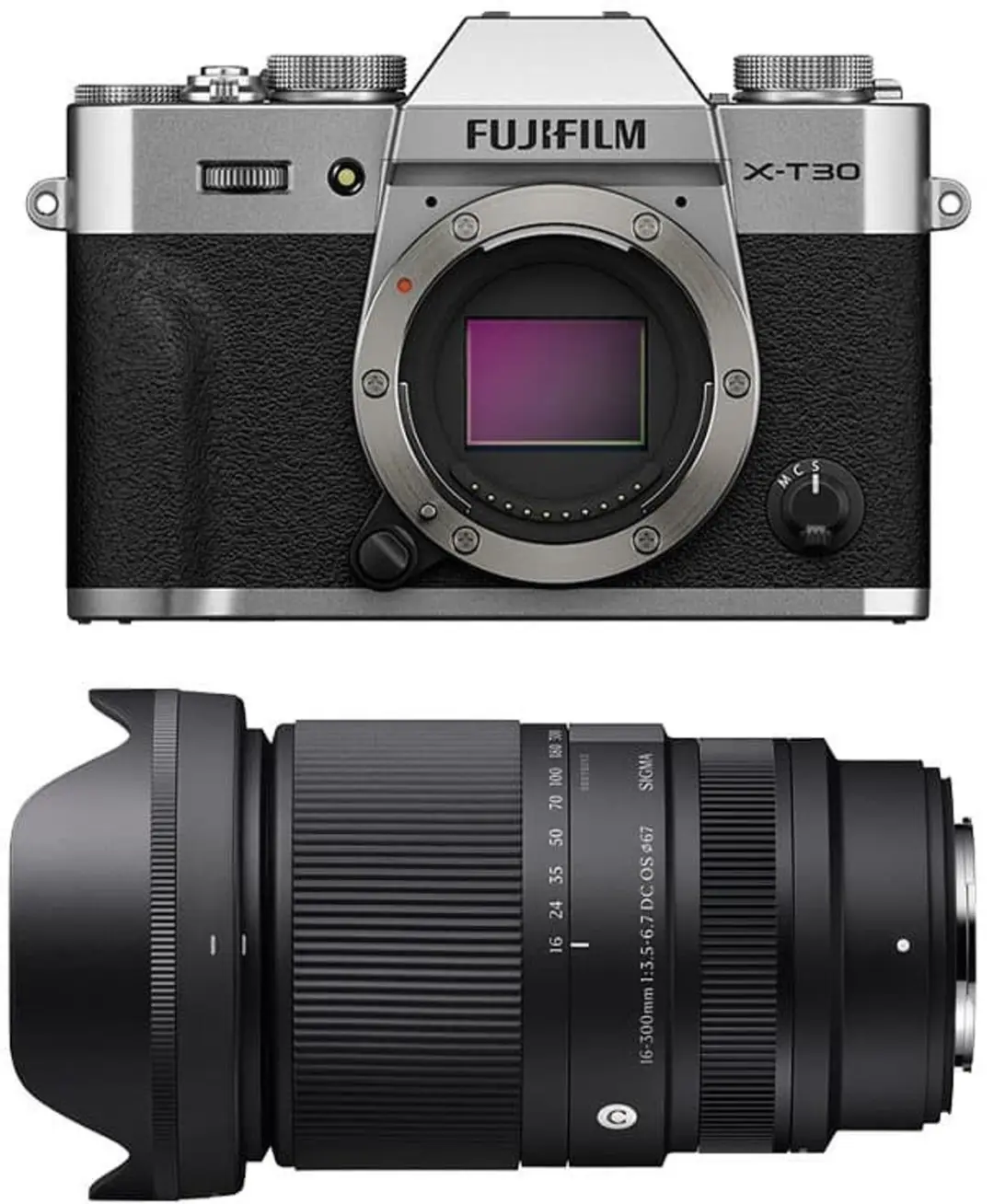 FUJIFILM X-T30 III SILBER + SIGMA 16-300 mm f/3.5-6.7 DC OS Objektiv