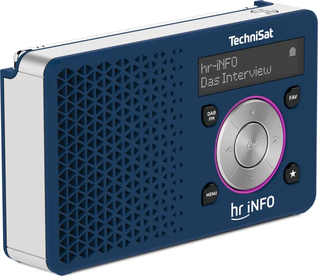 Technisat DIGITRADIO 1 hr iNFO DAB/DAB+ Radio - Blauw & Zilver - afbeelding 3 van 4