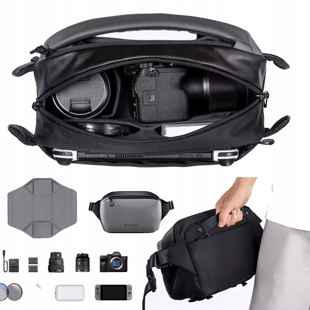 K&F Concept Professionele Zwarte Fototas