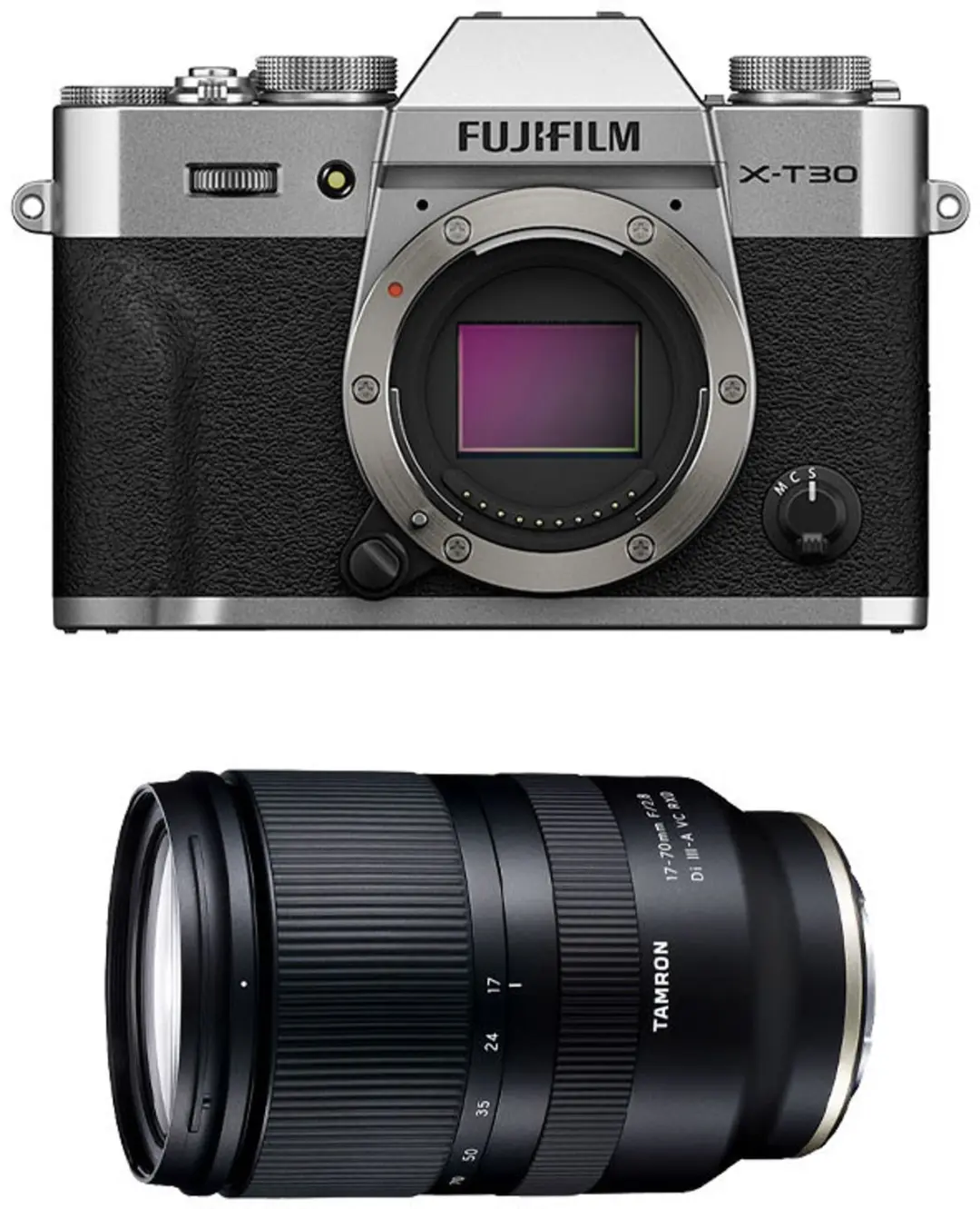 FUJIFILM X-T30 III SILBER + TAMRON 17-70mm F/2.8 Di III-A VC RXD Objektiv