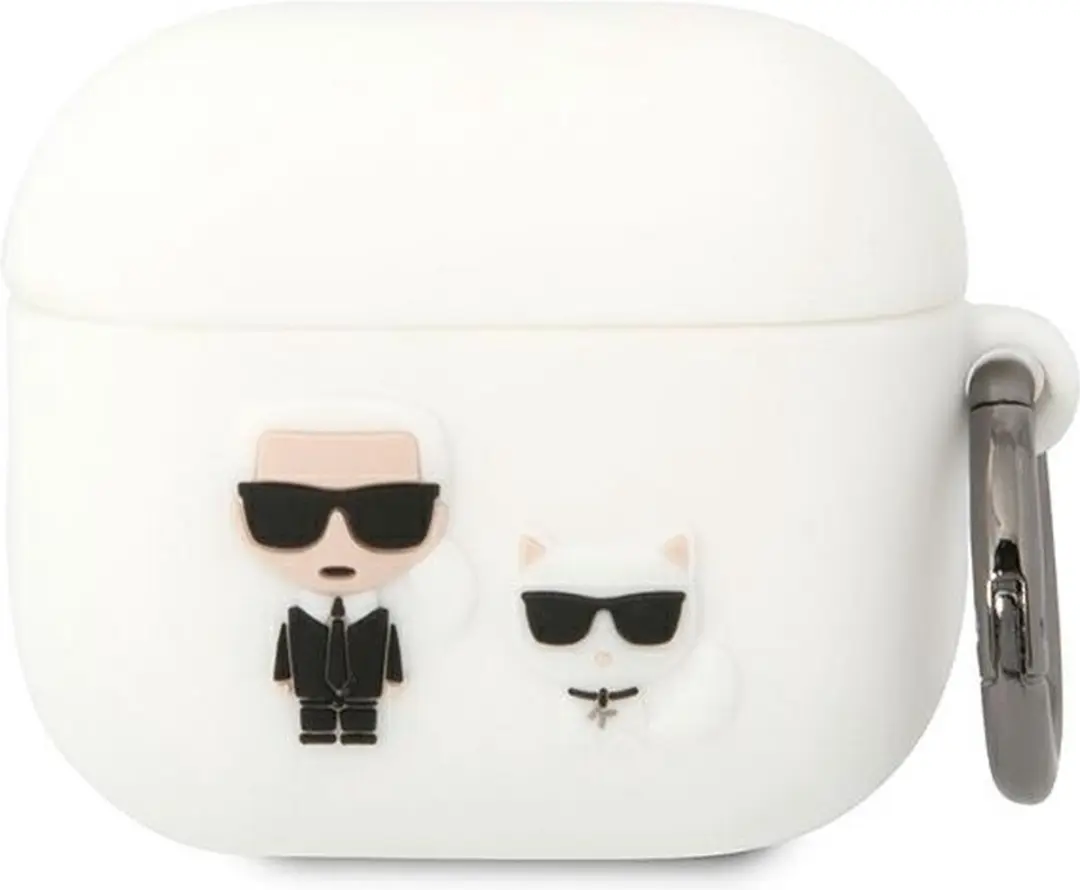 Karl Lagerfeld KLACA3SILKCW Hoesje AirPods Pro 3 - Wit - afbeelding 2 van 4